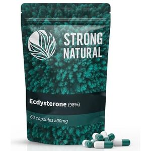 Bèta-ecdysteron - 1000 mg dagelijkse dosis - 120 capsules - 98% maximale zuiverheid van ecdysteron - geëxtraheerd uit de plant Cyanotis arachnoidea