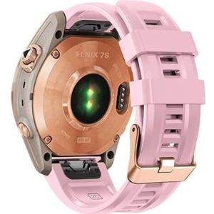Horlogeband fit for Garmin Fenix ​​7S 6S 5S Siliconen Polsband Armband SmartWatch Horlogeband Fenix ​​7S 6S Pro/5S Plus (Color : Pink 2, Size : Fenix 5S Plus)