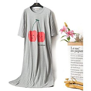 STJDM Nightgown,Cotton Nightdress Loose Cartoon elasticity Sleep Shirt Ladies Loose Casual Warm Homewear OneSize ShortSleeve1