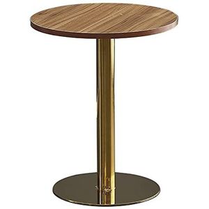 Prachtige salontafel van 75 cm hoog, eenvoudige gouden ronde tafel voor zaken, kleine tafel voor ontvangst en onderhandeling, vrijetijdstafel voor koffiewinkel/melktheewinkel (kleur: B, maat: 60 cm)