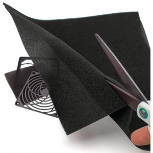 Stofdicht filterschuim voor PC-computer, 3 mm dik, 23 cm x 23 cm (529 cm2).