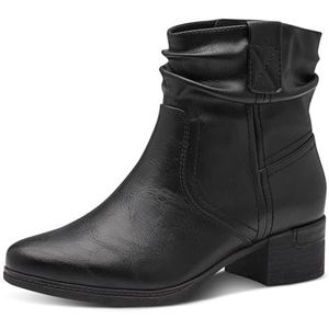 Softline - Enkellaarsjes - Zwart - Imitatieleer - Blokhak 4,5 cm