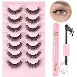 Clear Band Cat Eye 7 paar Faux Mink Handgemaakte Nep