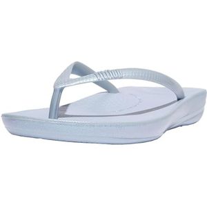 Fitflop Ergonomische Iq-slippers met parelmoer voor dames, Parelmoer Skywash Blauw, 39 EU