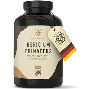 True Nature - Lion’s Mane - Voedingssupplement - 270/360 Capsules - 1950 mg per Dag - 30:1 Extract