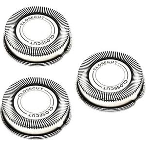 3 reservekoppen voor Philips HQ56, HQ55, HQ4+, HQ3, HQ6843, HQ300, HQ64, HQ916.
