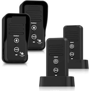 Draadloze intercoms, Draadloze deurbellen uit één stuk Intercomsysteem 1/2 lange mijl Bereik Volume aanpassen Oplaadbare deurbelontvanger Waterdichte ring(ML2T2)
