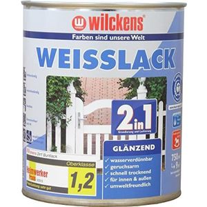 Wilckens 2-in-1 witte lak glanzend, 750 ml, wit 10491100050