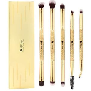 DUcare Oogschaduw Borstels Set Duo End Eye Make-up Borstels Oogschaduw Borstel Set 5 Stks Reizen Concealer Wenkbrauw Wimper Oogvoeringen Blending