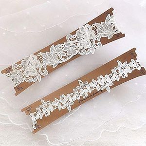 LUMoony Kanten kousenset voor dames en meisjes, voor bruid, beenring, band, bruiloft, kousenband, bruiloft, accessoires, geschikt voor bruiloft, 1 paar