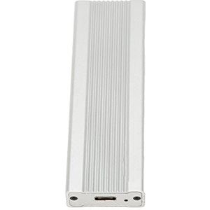 M.2 NVME SSD-behuizing, SSD-behuizing Slank Ontwerp LED-indicator Hoge Snelheid 10 Gbps voor 2260 Mm (Zilver met TypeC/A/C-kabel)