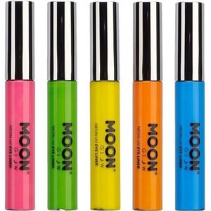 Moon Glow - Neon UV Eyeliner - gloeit intensief onder UV-licht, oranje, 10 ml (5 stuks)