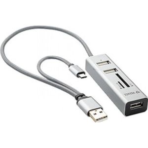 Yenkee Hub en kaartlezer USB 2.0 en USB C OTG