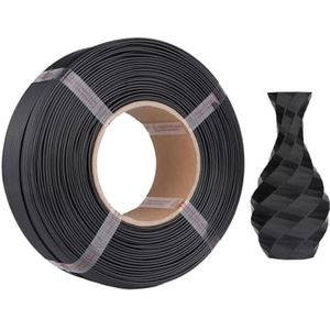 PETG -filament 1,75 mm 3D -printer Filament Hoge taaiheid Gemakkelijk te gebruiken Clog bubble soepele printervaring voor prusa ankermaker de meeste 3D -printers zwart (Zwart)