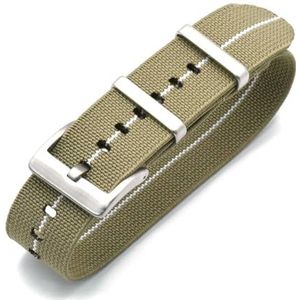 InOmak Nylon horlogeband 20/22mm elastische horlogebanden, 22mm, Nylon