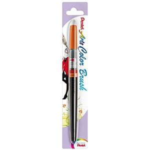 Pentel XGFL-107X - Colour Brush unieke penseelstift gevuld met aquarelinkt, oranje, 1 stuk, 17,5 x 1,3 x 1,3 cm