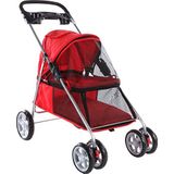 Hondenbuggy Murphy 89 x 37 x 87 cm Flamingo Rood