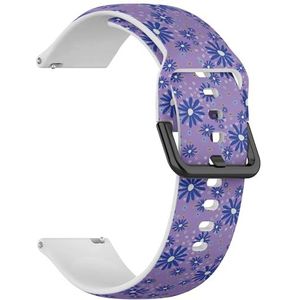 Compatibel met Garmin Vivoactive 5, Vivoactive 3/3 Music, Approach S12 / S40 / S42 (Lily Daisy Jasmine Camellia Zonnebloem) 20 mm zachte siliconen sportband armband armband, Siliconen, Geen edelsteen