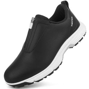 SDEQA Dames casual golfschoenen met 7 spikes en antislip buitenschoenen voor golftraining,zwart,36 EU