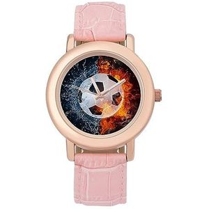 Ice And Fire Voetbal Horloges Voor Vrouwen Mode Sport Horloge Vrouwen Lederen Horloge