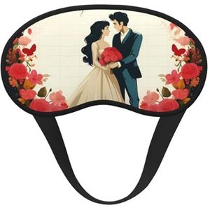 Just Married Sleep Oogmasker voor Vrouwen Mannen Zacht en Comfortabel Slaapmasker Verduisterend Slaapmasker voor Reizen Yoga Nap Shift Work