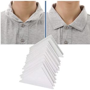 Polo Shirt&Shirt Collar Sticker, No Curl Collar Polo Shirt Collar Stays, Collar Sticker Shaped Patch Fixed Polo Shirt Adhesive Triangle Tape (50PCS)