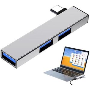 USB 3.0 Hub, Aker 4 poorten USB 3.0 Ultra Slim Data Hub, USB Extender Port Uitbreiding, Draagbare USB Extender met hoge snelheid 5 Gbit/s, USB-flashdrive, geavanceerde USB 3.0 Hub voor PC Notebook Ma