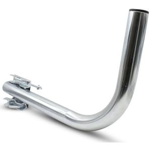 DOJA Barcelona L-vormige balkonhouder, satellietschotel, 42 x 27 cm, 1 stuk, wandhouder, parabol antennehouder voor buiten, SAT-houder voor balkonwand en balkonleuningen