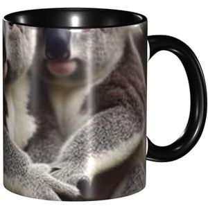 BEEOFICEPENG Mok, 330ml Aangepaste Keramische Cup Koffie Cup Thee Cup voor Keuken Restaurant Kantoor, Leuke Koala Beer Print