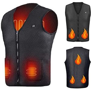 Verwarmde jas Outdoor USB-verwarming Vestjas Flexibele elektrische thermische kleding Gilet Wandelen Warme elektrisch verwarmde kleding(XL)