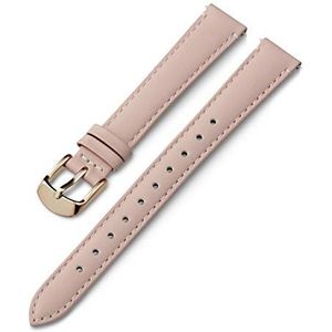 Timex 14 mm lederen band - grijs met roségouden gesp, Roze/Rose Goud-Tone, Traditioneel, Eenvoudig