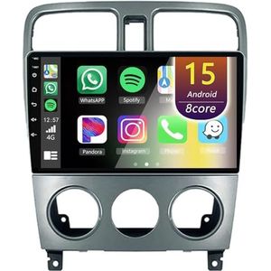 Android Radio voor Subaru Forester 2002-2007, 9 inch Touchscreen Autoradio met Wireless CarPlay Android Auto Bluetooth WIFI(8Core(8+256GB))