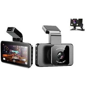 Dash Cam Voor Auto Dvr Nachtzicht Dashcam 24h Parking Monitor Kamera Voor En Achter Dvr Video Registrator 2K GPS Wifi Dash Cam 3 Camera Dashcam(Black1,No TF Card)