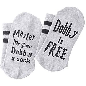 Grappige uniseks sokken met opschrift Master Has Given Dobby a Sock, Dobby is -sokken, heren kleurrijke grappige sokken, modieus klassiek als , nieuwigheid crew sokken