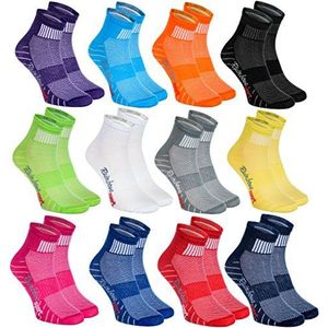 Rainbow Socks - Man Vrouw Kleurrijk Katoenen Sneaker Sportsokken - 12 Paar - Veelkleurig - Maat EU 42-43