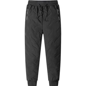 DLLDLGG Fleece Gevoerde Joggingbroek, Winter Fleece Broek, Zware Thermische Lounge Atletische Track Joggingbroek(Gray Leggings,XL)