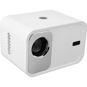 Slimme Projector, Miniprojector met Afstandsbediening 40 Tot 100 Inch Projectietelefoonspiegeling Autofocus -rectificatie 1G 8G-geheugen voor Kantoor (EU-stekker)