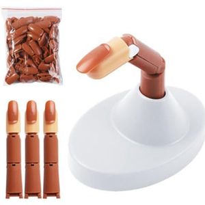 Set Decoratie Nail Draagbare Afneembare Realistische Plastic Flexibele Vingers Manicure Kit Herbruikbare Training Nail