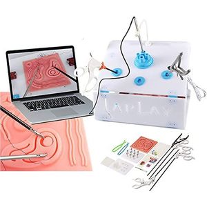 Laparoscopische Chirurgie Simulator Kit met HD Camera, Abdominale Simulatie Training Box + 5 Training Module + 4 Chirurgische Hulpmiddelen, Voor Onderwijs en Training