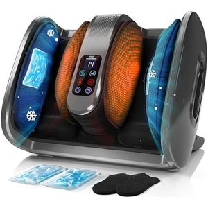 SUMELL - Voetmassageapparaat met warmtetherapie en ijstherapie, shiatsu-voetmassageapparaat voor neuropathie en bloedcirculatie, verlichting van plantaire fasciitis, diep kneden, gelpakket