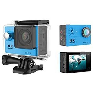 Actiecamera, Sportcamera Draadloze Wifi Mini Smart High-Definition Outdoor Waterdichte Camera 4K Sport DV(Blue)