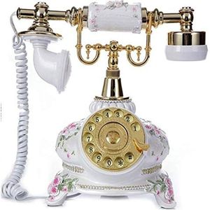 Telefoon Telefoon Klassieke Decoratie Retro Telefoon Metaal Hars Woonkamer Decoratie Bloem Vaste Telefoon: