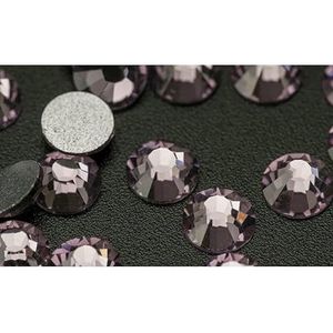 Non Hot Fix Flatback Rhinestones en decoraties Crystal Nail Art accessoires Nagelsticker Glitter Steen Diamant DIY-032 Licht Amethist-SS12 (1440 stuks)