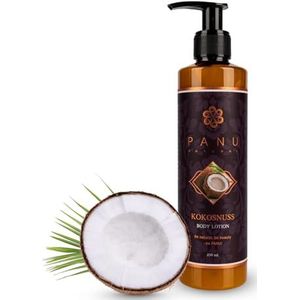 Panu Natural Body Lotion Kokosnoot - Rijke bodylotion voor de zeer droge huid - Hydraterende Body Lotion uit Thailand - Natuurlijke Lichaamscrème - Veganistische Lichaamsverzorging
