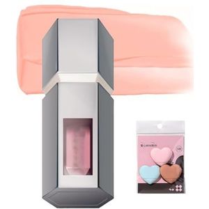 Aztk Jelly Color Liquid Blush Jc04, Mushroom Head Blusher, 2025 Nieuw 2 In 1 Contour Beauty Wand Blushs Waterproof Liquid Blush, All-day Highlight Contour Met Mini Poederdons(JC05 White Peach)