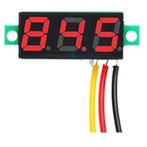 UGCMAFWLU 0,28 inch DC 0-100V 3-draads digitale LED mini-meter spanningsmeter voltmeter spanningstester paneel meter detector monitor gereedschap (kleur: rood)