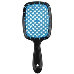 1 stuk doorzichtig handvat roosrood brede tanden luchtkussen haarkam vrouwen hoofdhuid massage kammen haarborstel uithollen thuis stylingtool (maat: zwart en blauw)