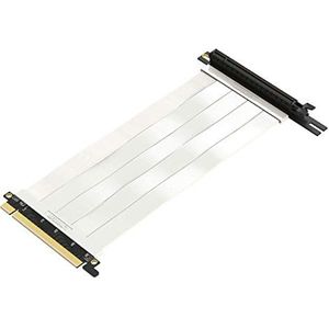 LINKUP - Ultra PCIe 4.0 X16 Riser Kabel [RTX4090 RX6950XT x570 B550 Z690 Getest] Afgeschermd Verticaal Gemonteerd Gaming PCI Express Gen4┃Linker Hoekcontactdoos (28cm) Gen 3.0 Compatibel┃Wit