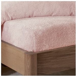 Sleepdown - Teddy Fleece - Hoeslaken - Blush Roze - Kingsize - 150 x 200 cm