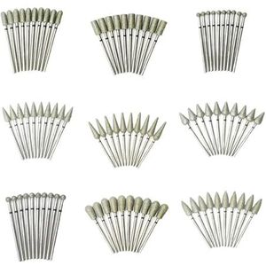 Diamanten, piercings, boor Diamantnagelboortjes van roestvrij staal met een schacht van 2,35 mm, verpakking van 10 stuks for manicure en pedicure.(S198-023)